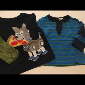 Baby boy lot of 2 long sleeve shirts Sz 6-12m
